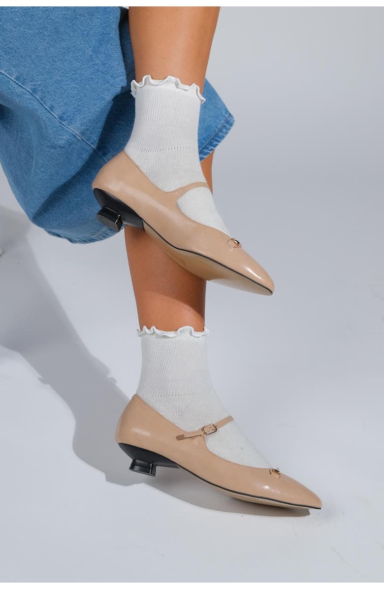 Prologue Shoes Ojen Low Heel Shoe, Alternate, color, Beige