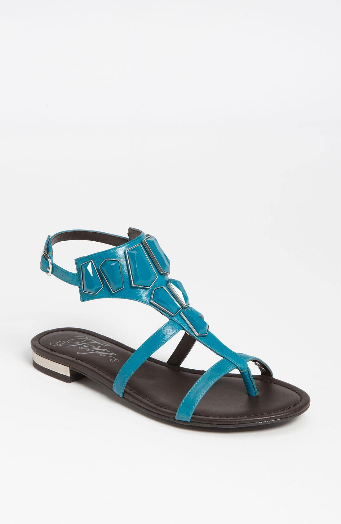 'Energy' Sandal, Main, color, TEAL LEATHER