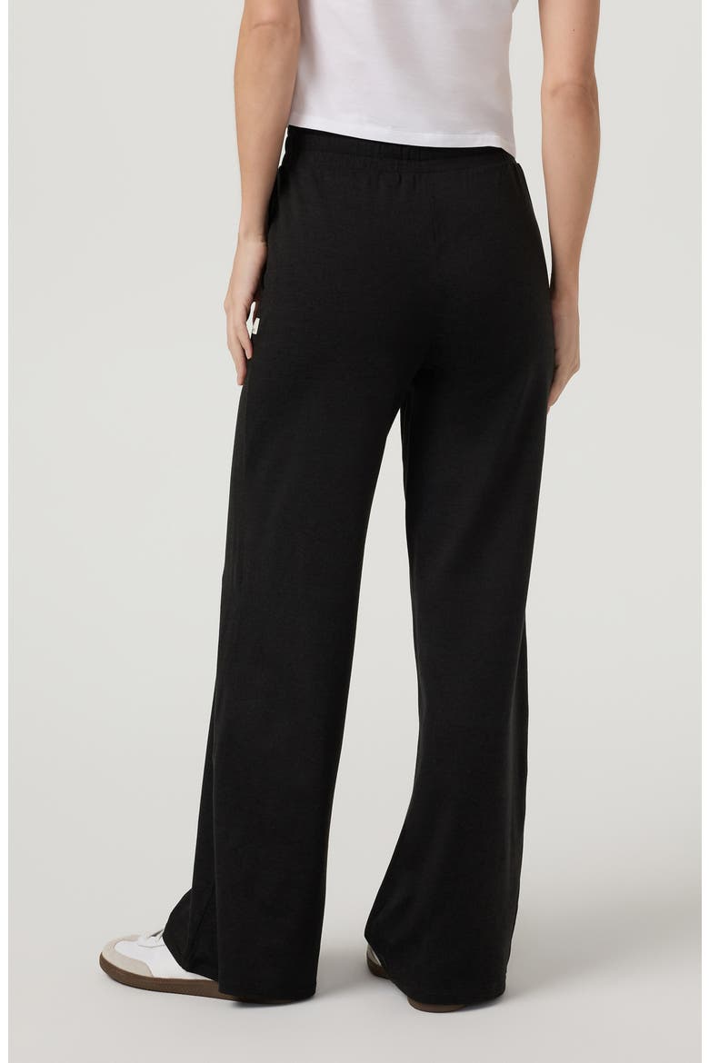 Halo Essential Wide Leg Sweat Pants, Alternate, color, BLACK HEATHER