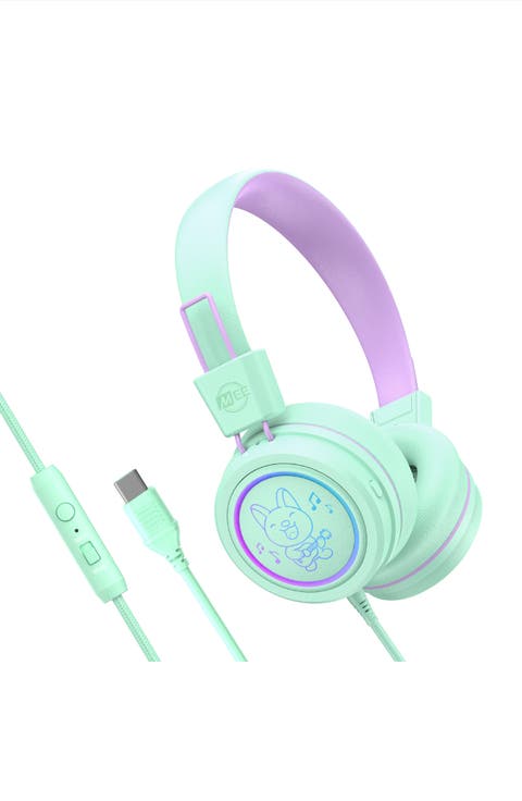 KidJamz KJ55U USB-C Kid's Headphones w/ LED Lights