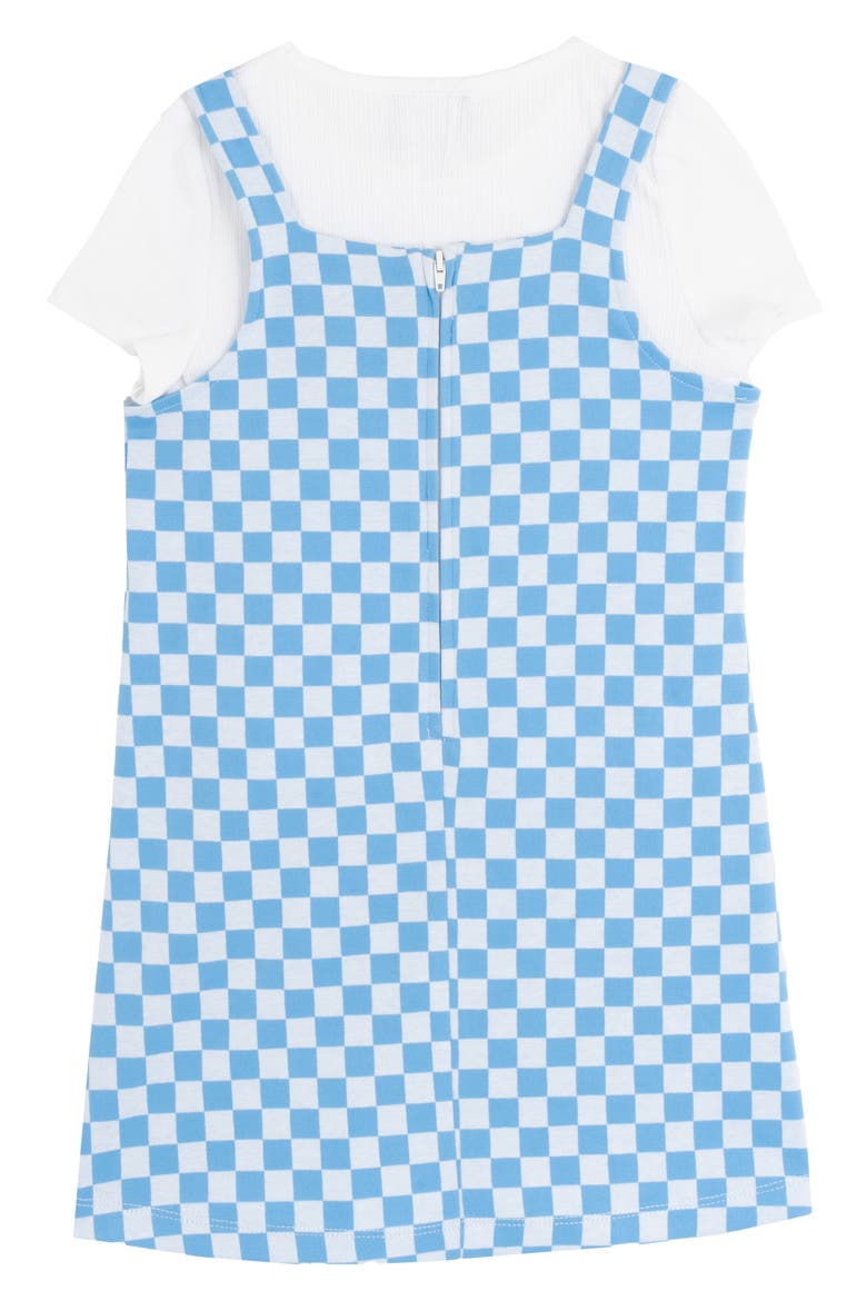 Kids' Patchwork Check Jumper & T-Shirt Set, Alternate, color, LIGHT BLUE