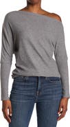 ASTR the Label Off the Shoulder Long Sleeve Sweater