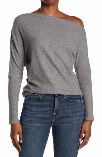 ASTR the Label Off the Shoulder Long Sleeve Sweater