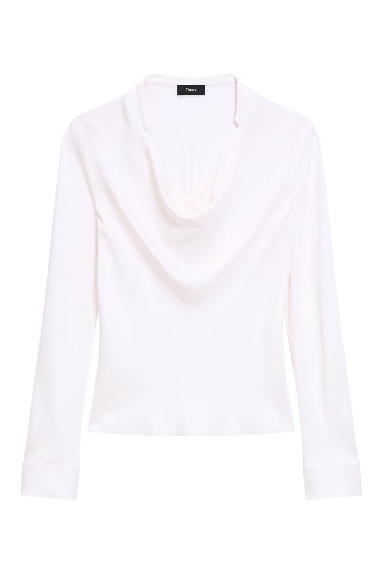 Cowl Neck Silk Top, Alternate, color, IVORY