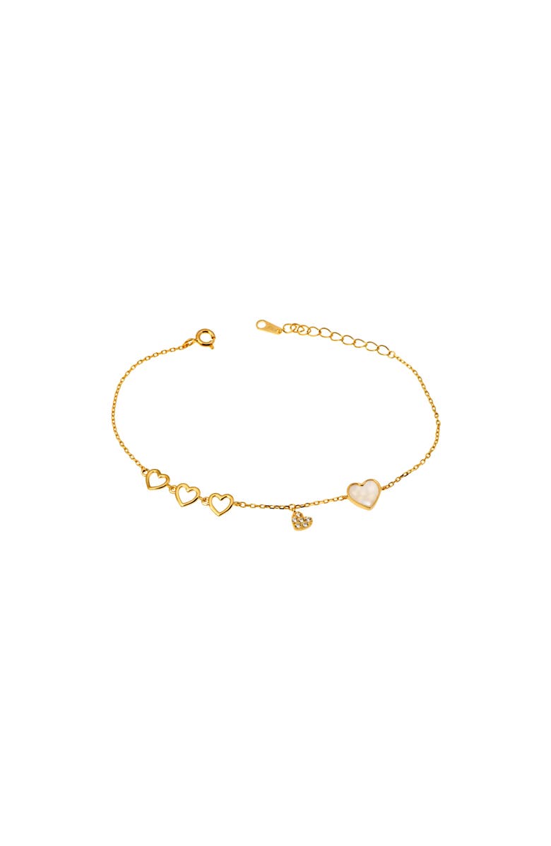Arte Nova Jewellery Love Bracelet, Main, color, Silver Gold Plated
