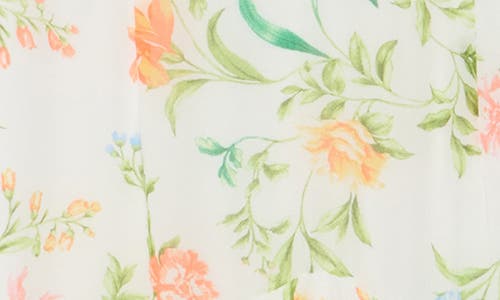 Shop Wayf Floral Ruffle Tiered Dress In Vintage Scarf