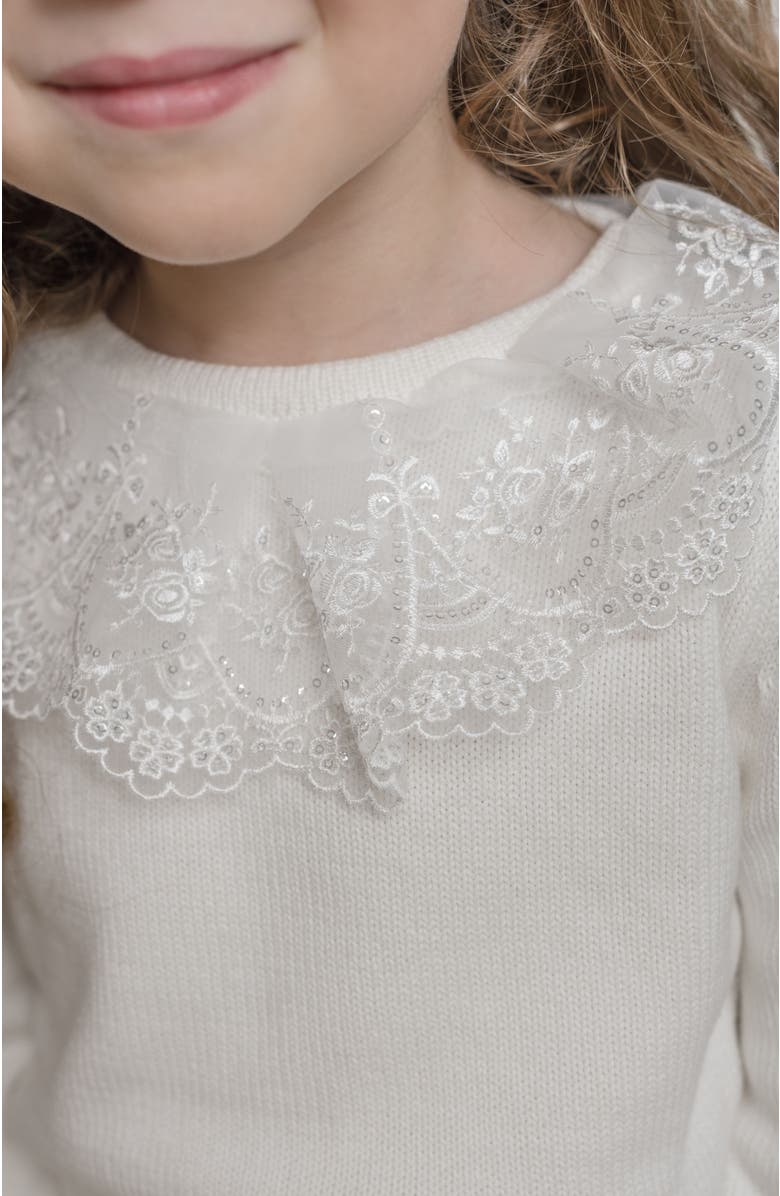 Petite Maison Kids Emma Cotton and Lace Top and Shorts Set, Alternate, color, White