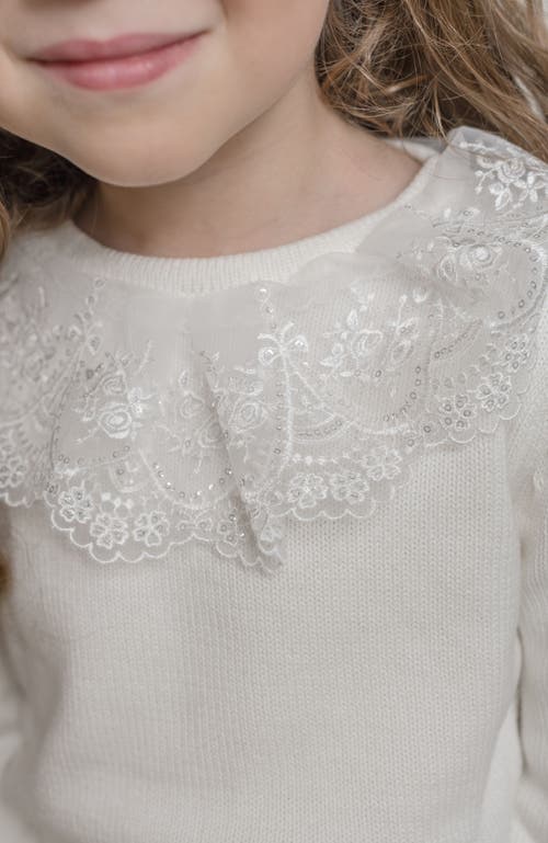 Petite Maison Kids Emma Cotton And Lace Top And Shorts Set In White