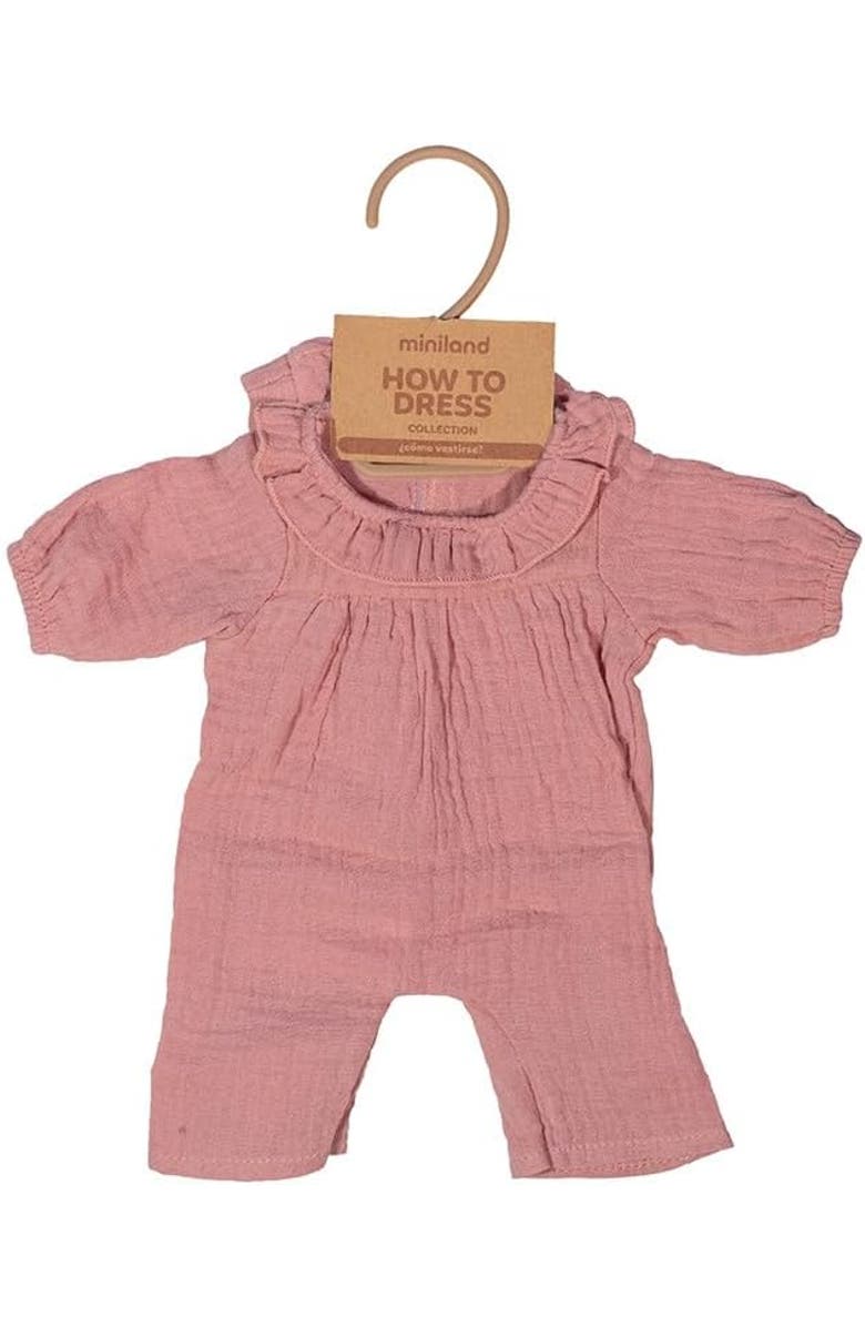 Miniland Doll Outfit for 15" Miniland Dolls, Alternate, color, Pink Solid