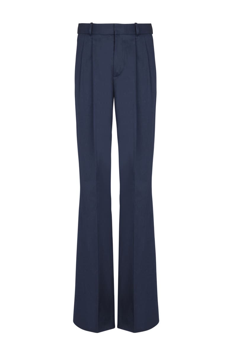 Balmain Darted trousers in cotton twill, Main, color, Navy