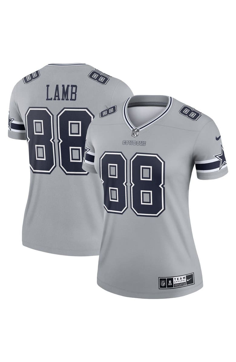 Nike Women's Nike CeeDee Lamb Gray Dallas Cowboys Inverted Legend Jersey, Main, color,
