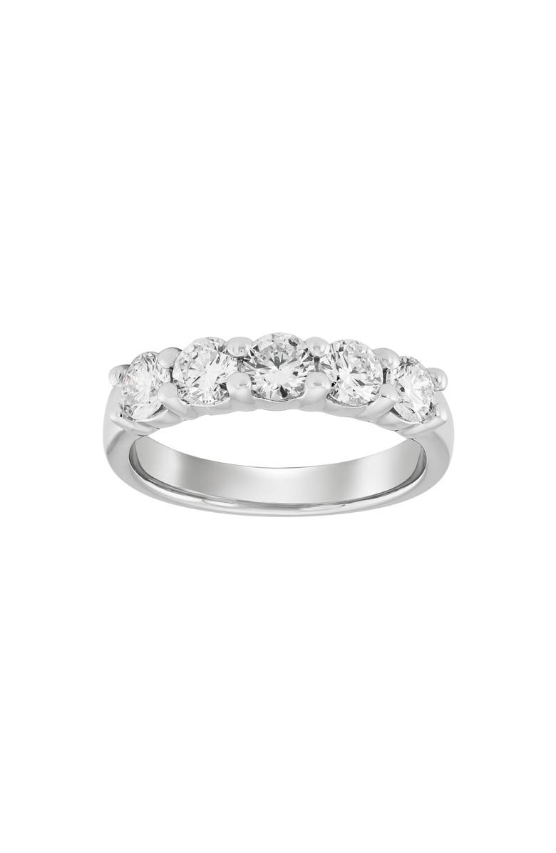 Frankie & Zoe Lab Grown Diamond Band Ring, Main, color, White Gold