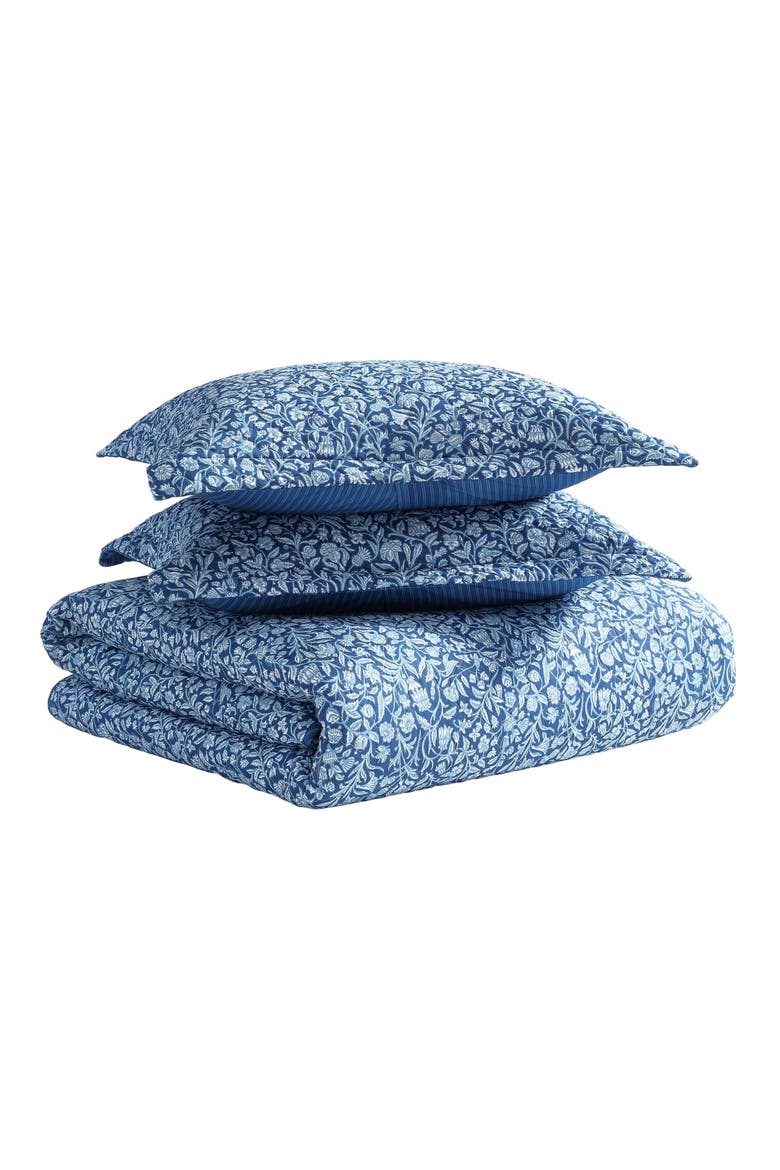 Elaina 3-Piece King Quilt & Sham Set, Main, color, DARK BLUE