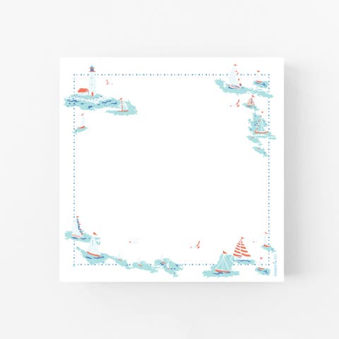Sea Days 6" x 6" Square Notepad (100 Heavyweight Tear-Off Sheets)