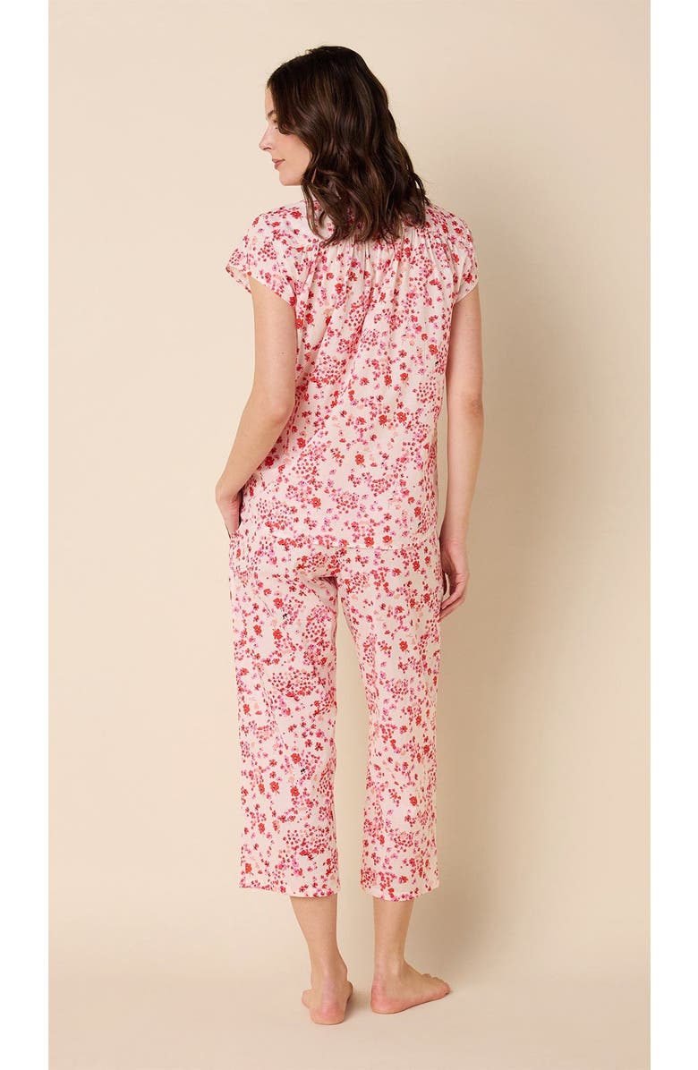The Cat's Pajamas Lightweight Cropped Pajama Set, Alternate, color, Petite Rosette