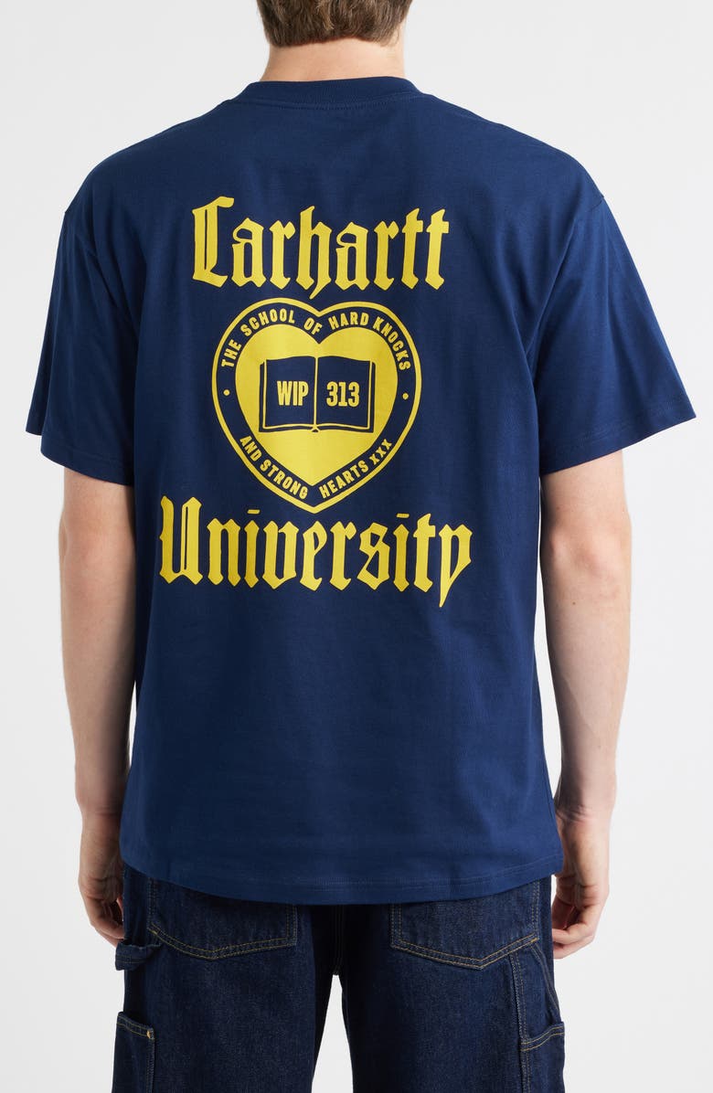 Carhartt Work In Progress Schooling Cotton Graphic T-Shirt, Alternate, color, Jupiter