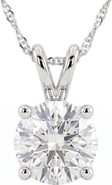 Bliss Diamond 1 - 5 Ct Round Diamond 4-Prong Pendant 14k Gold Necklace Lab Grown
