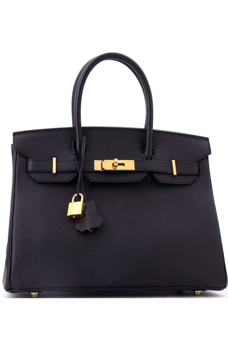 Pre-Owned Hermes Birkin Handbag Black Epsom with Gold Hardware 30, Alternate, color, Noir