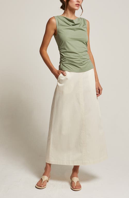 CRESCENT CRESCENT FLARE MIDI SKIRT 