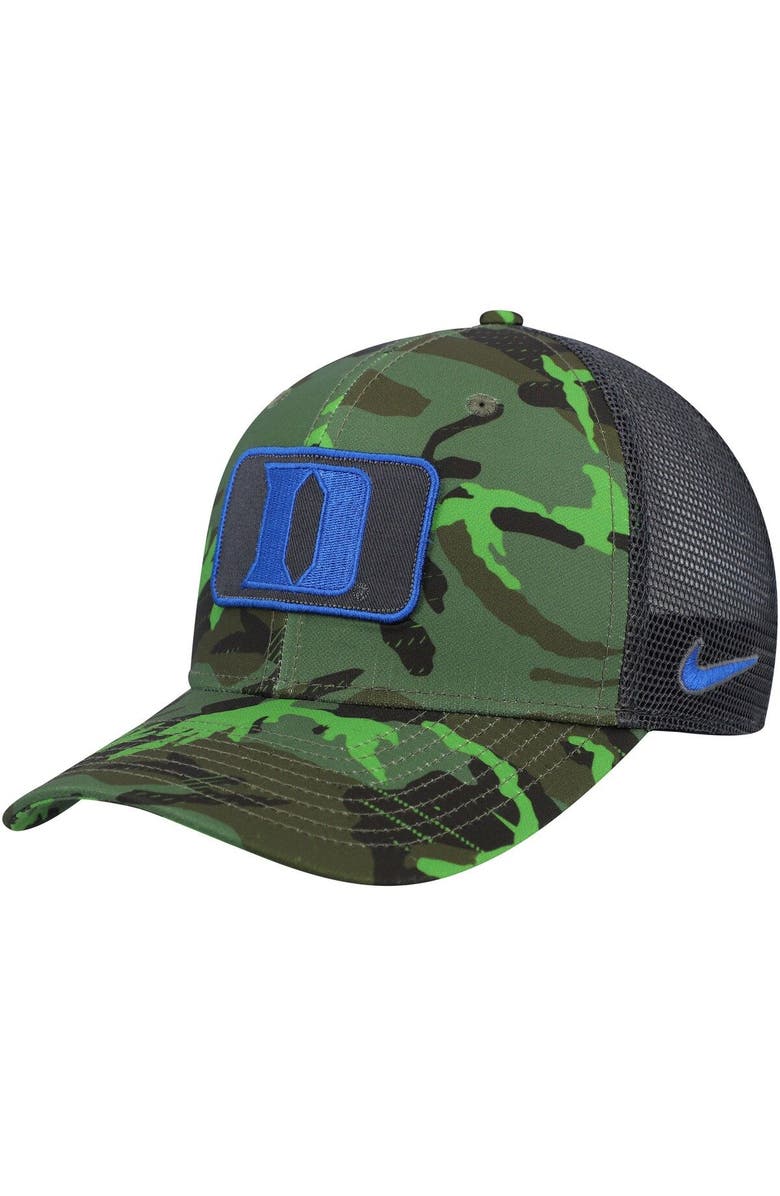 Nike Men's Nike  Camo/Black Duke Blue Devils Classic99 Veterans Day Trucker Snapback Hat, Alternate, color, 
