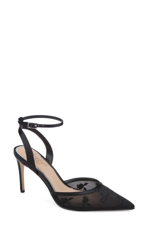 Zaida Ankle Strap Pointed Toe Pump (Women)