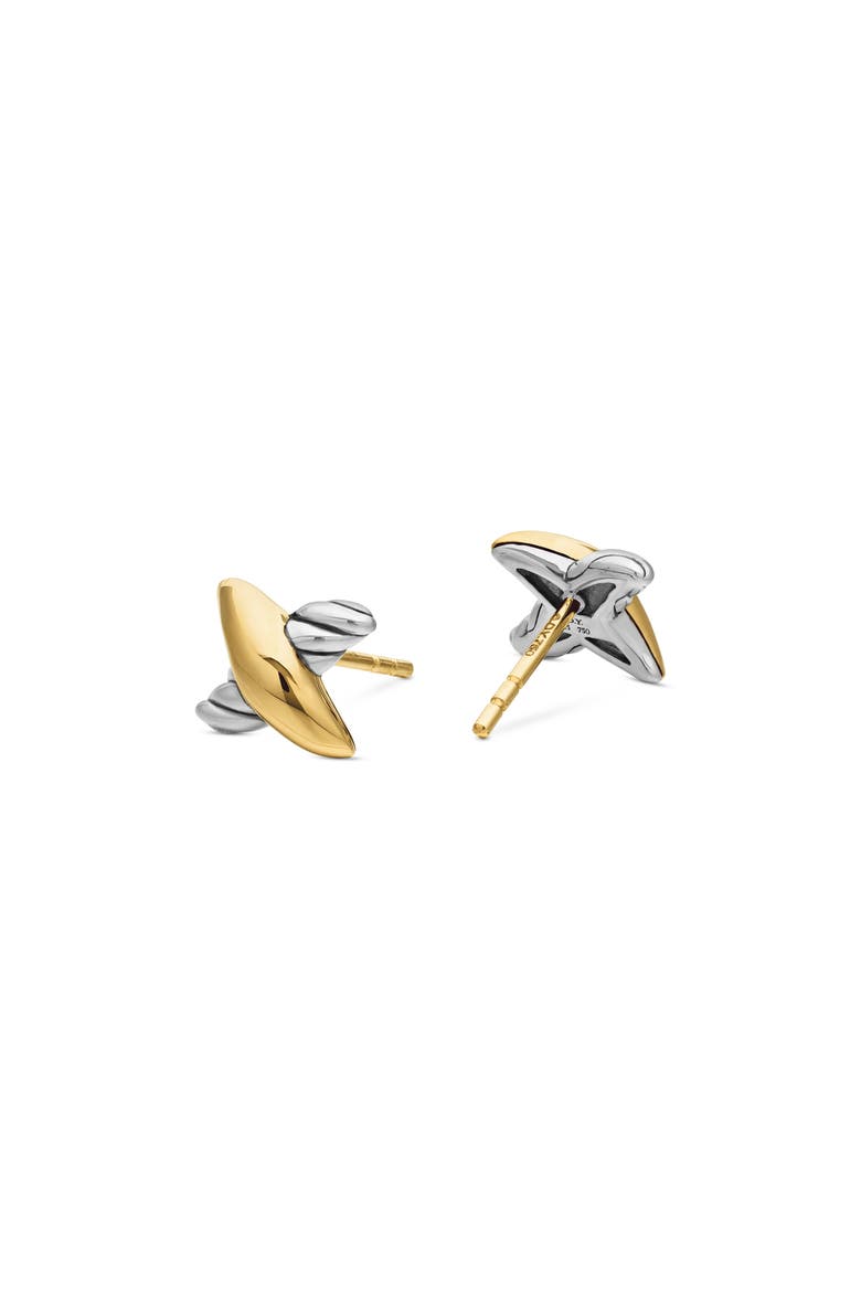 Petite X Stud Earrings, Alternate, color, DIAMOND/ SILVER