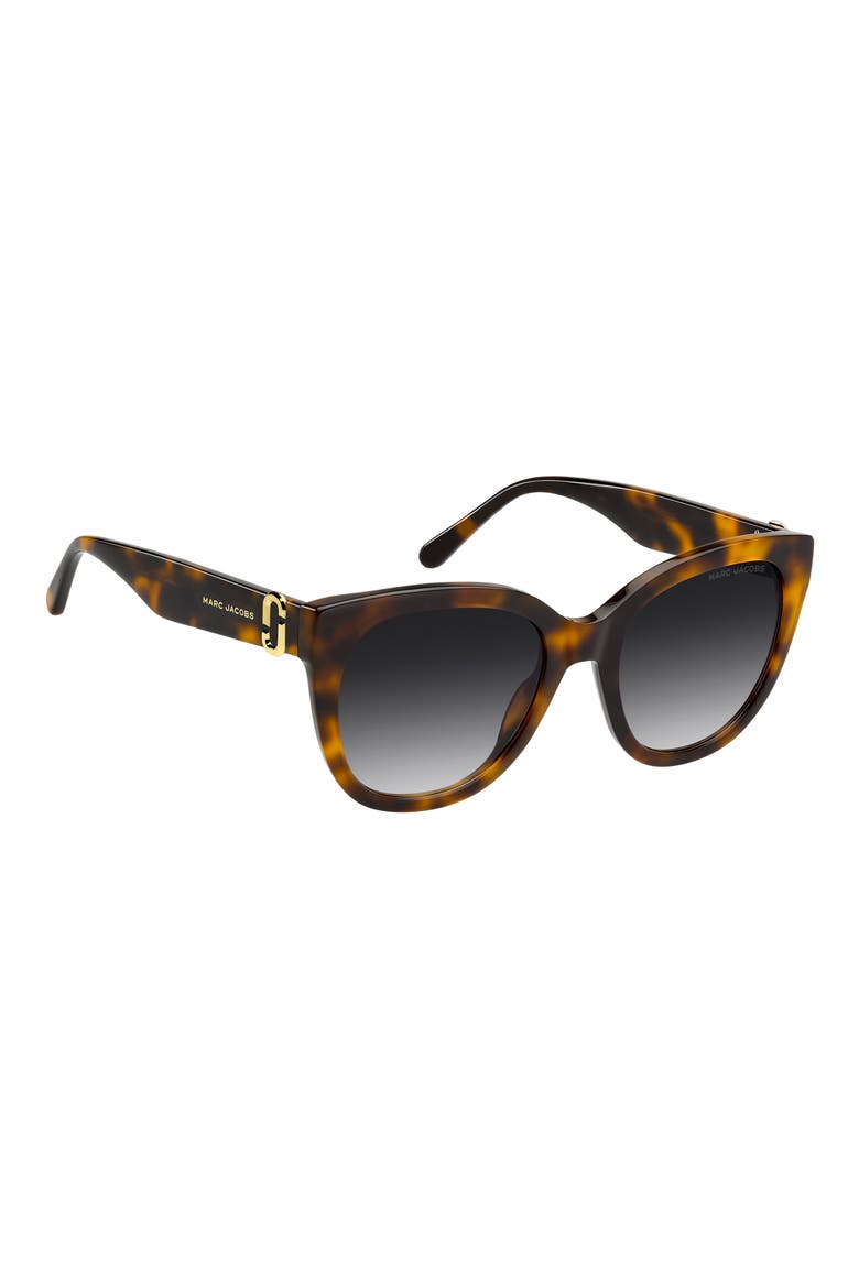 54mm Cateye Sunglasses, Alternate, color, HAVANA/ DARK GREY SF