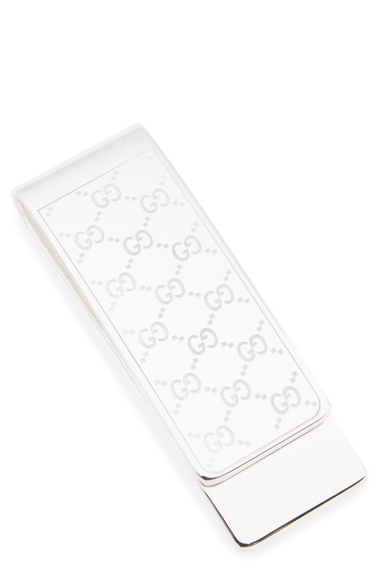 Gucci 'Icon' Silver Money Clip, Main, color, 