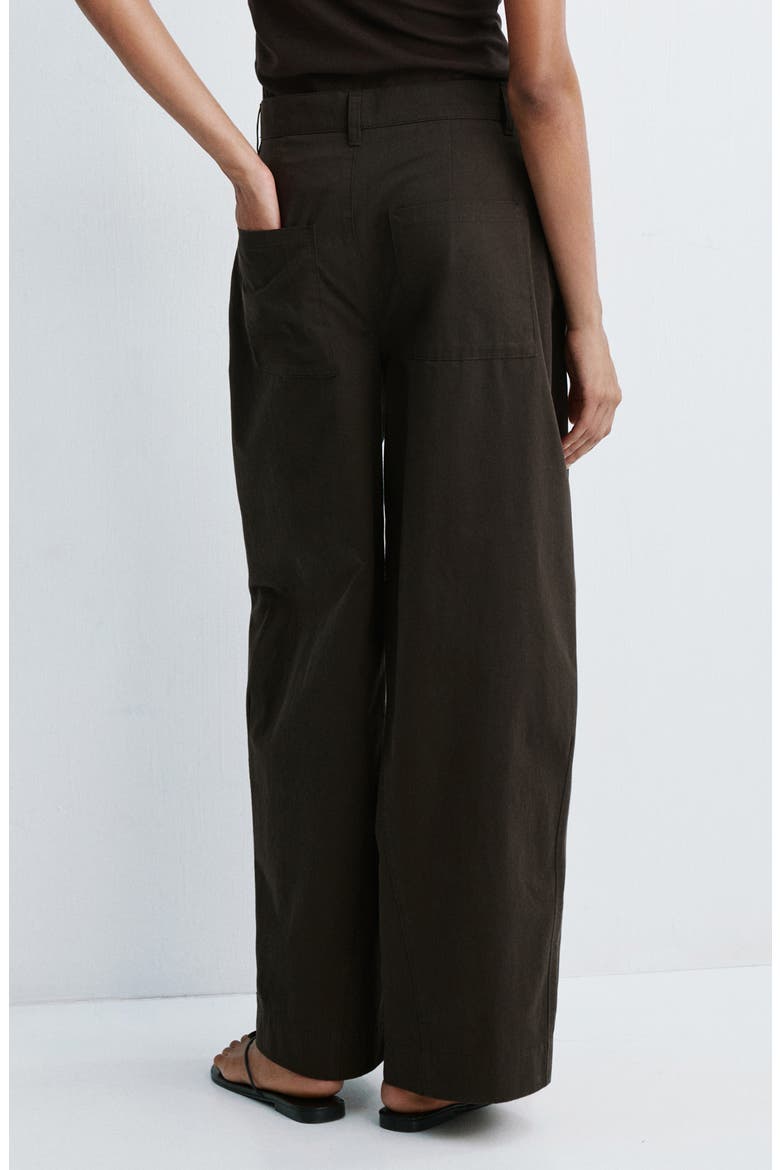 Mid Rise Balloon Twill Pants, Alternate, color, CHOCOLATE