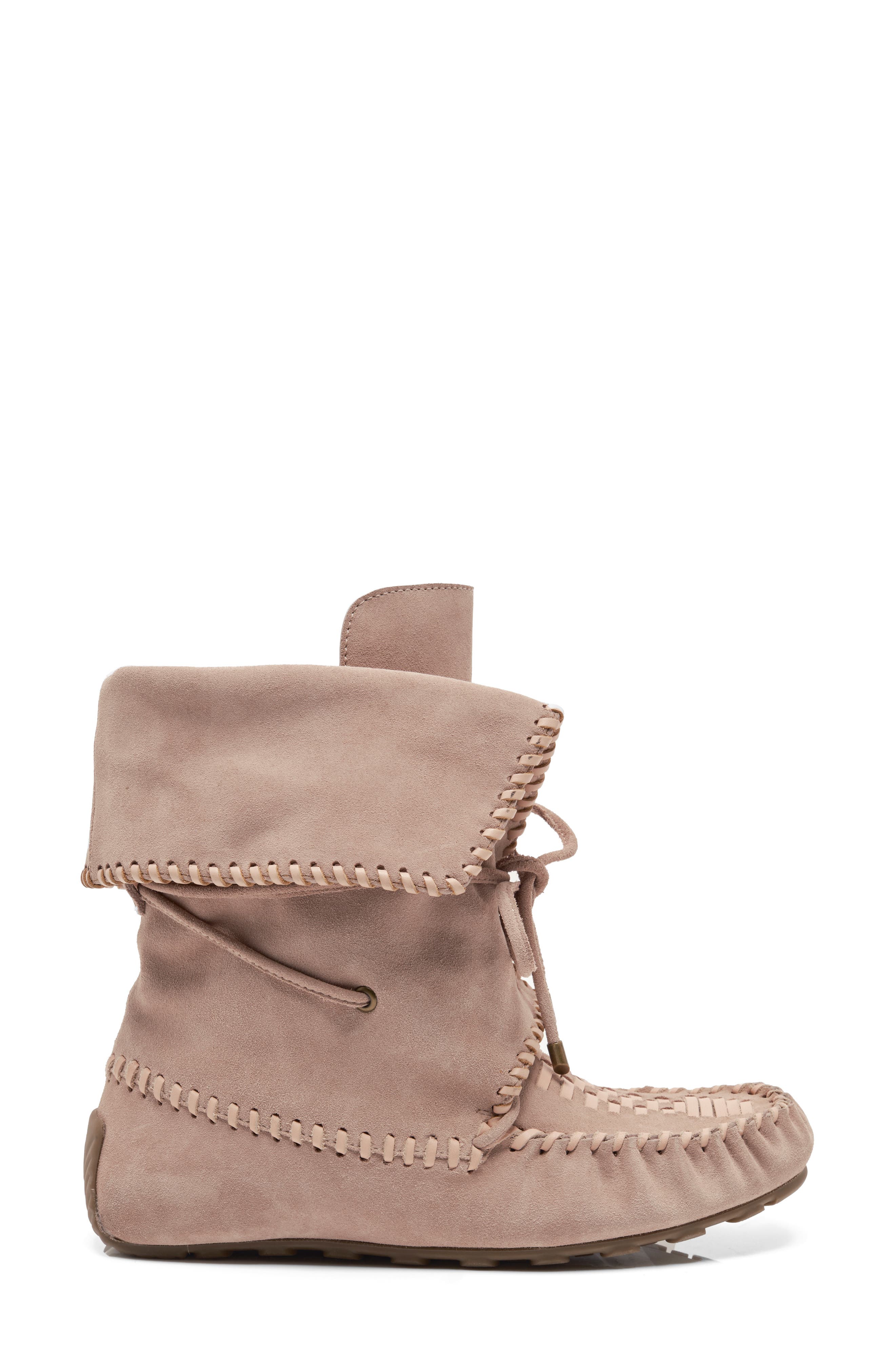 Misty Moc Toe Boot, Alternate, color, PEARL BLUSH SUEDE