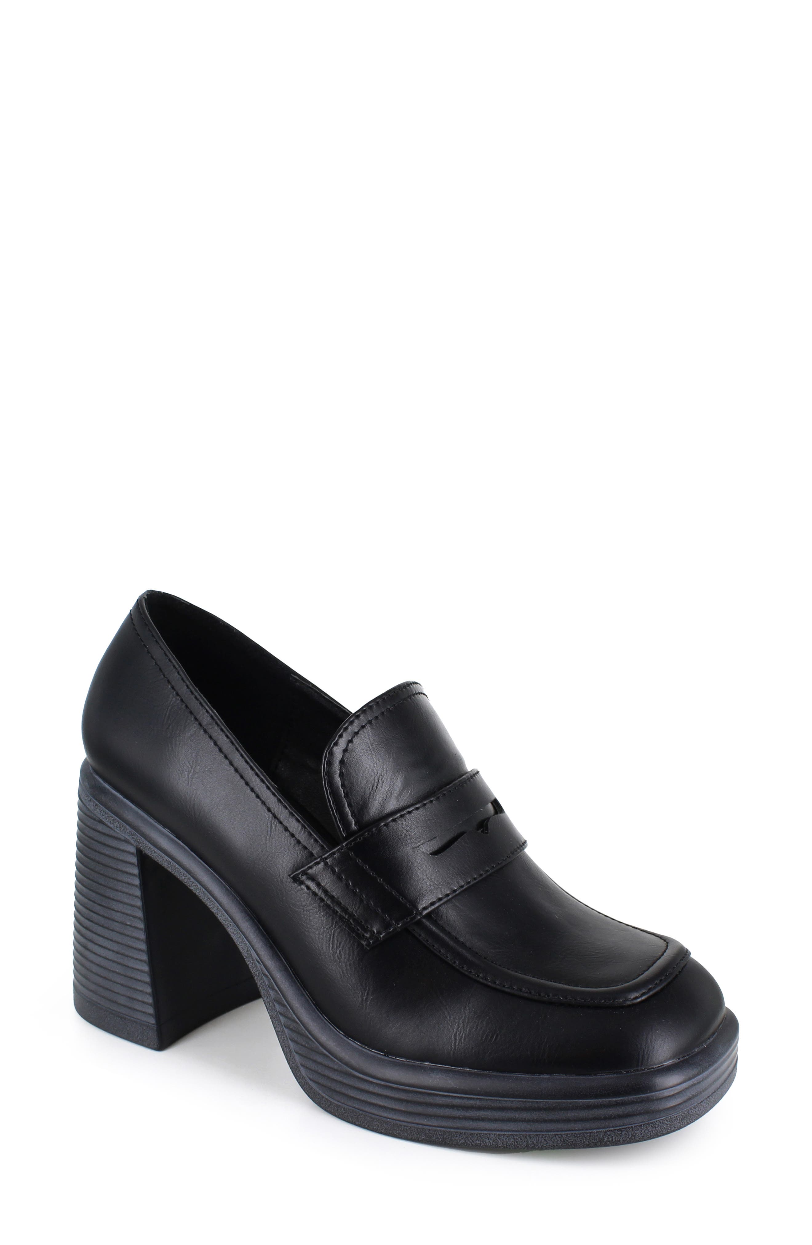 ZIGIny Shandra Heeled Loafer, Main, color, Black