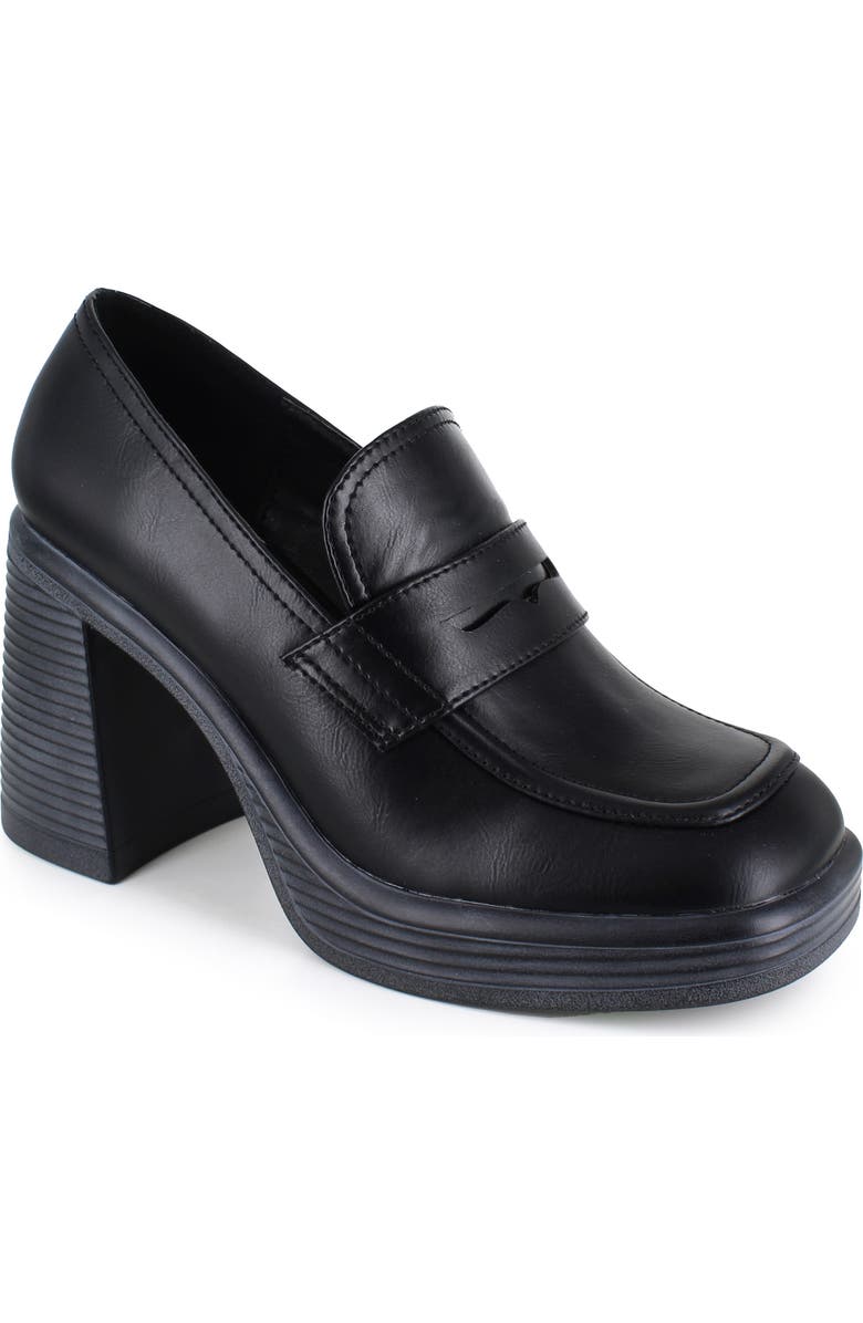 ZIGIny Shandra Heeled Loafer, Main, color, Black