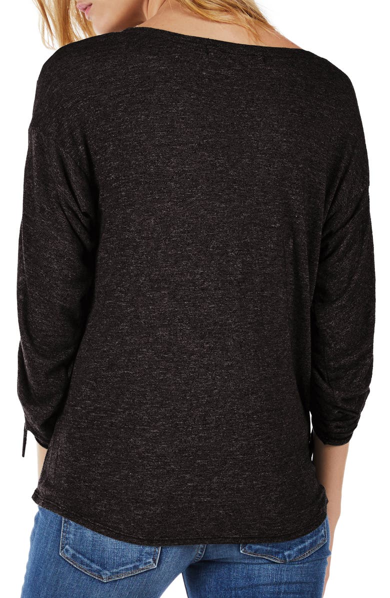 Michael Stars Ruched Sleeve Tee, Alternate, color,