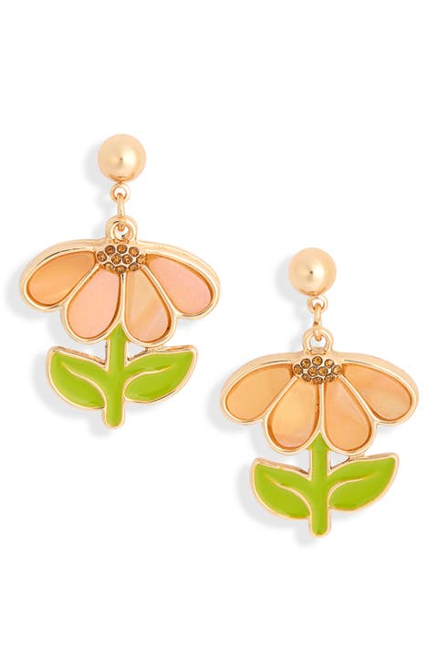 Spring Daisy Drop Earrings