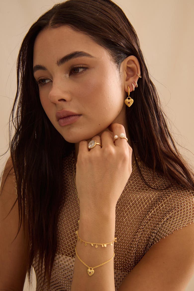 Love you Small Heart Bracelet, Alternate, color, Yellow Gold