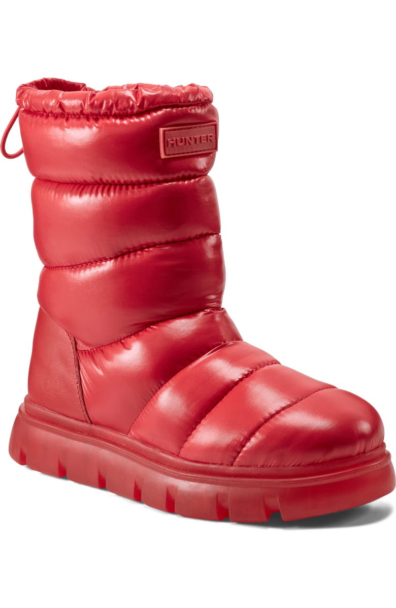 Hunter Maribel Insulated Waterproof Snow Bootie, Main, color, Red