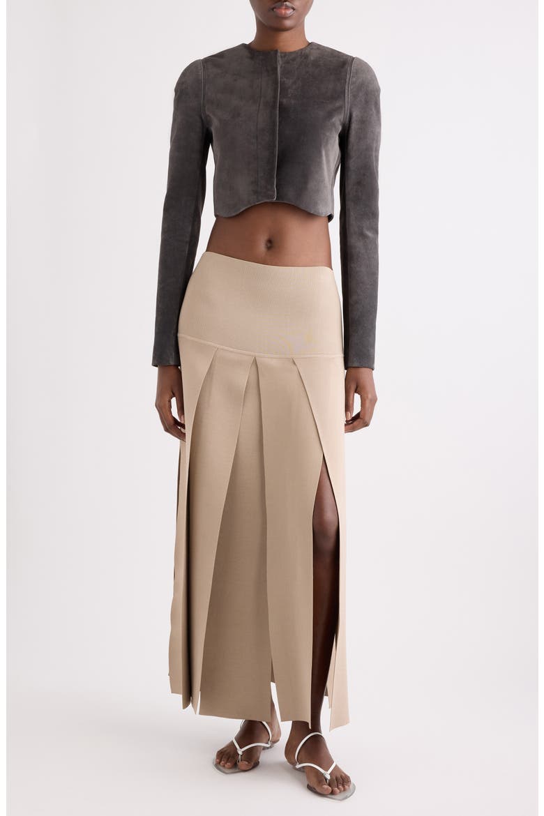 Crop Suede Jacket, Alternate, color, GRIS