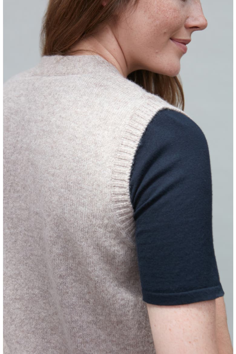 Laura Relaxed Fit Sleeveless Cardigan, Alternate, color, Cobble