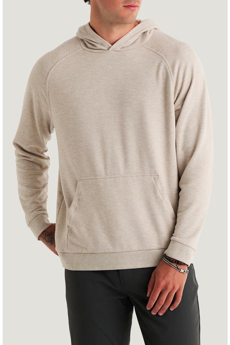 Fleece Hoodie, Main, color, HEATHER DESERT TAN