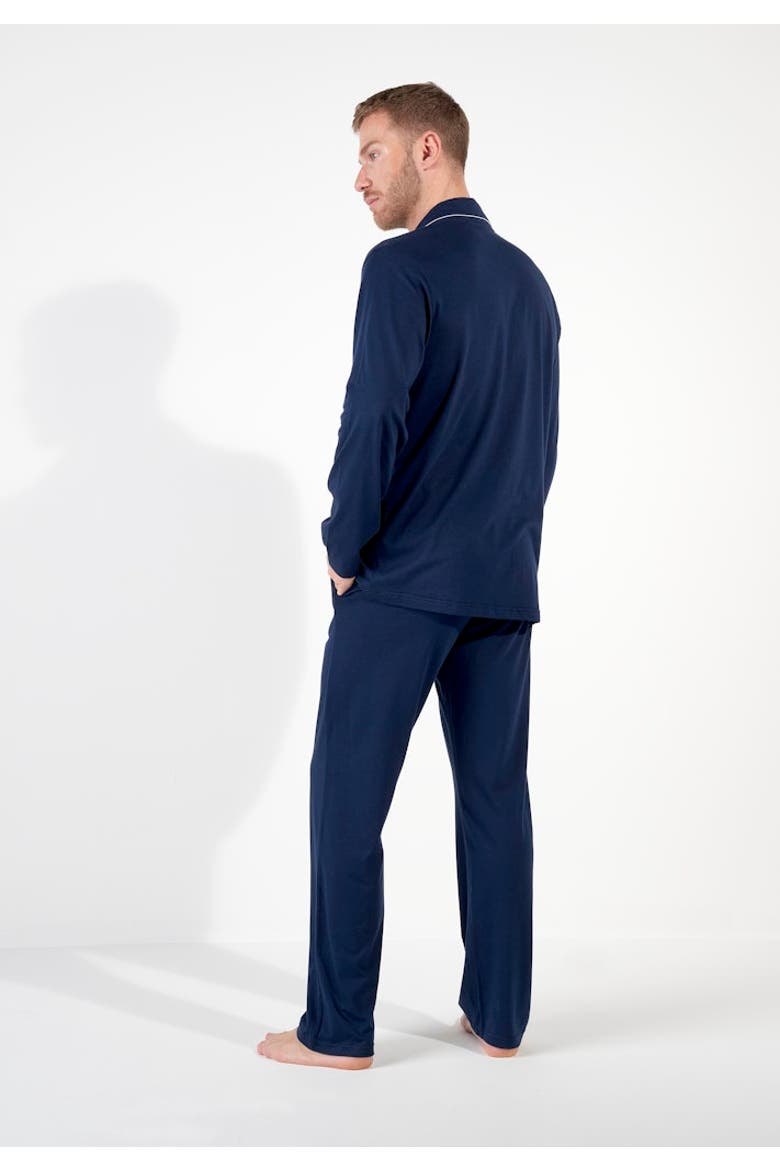 Rafael Long Pajama Set, Alternate, color, Navy