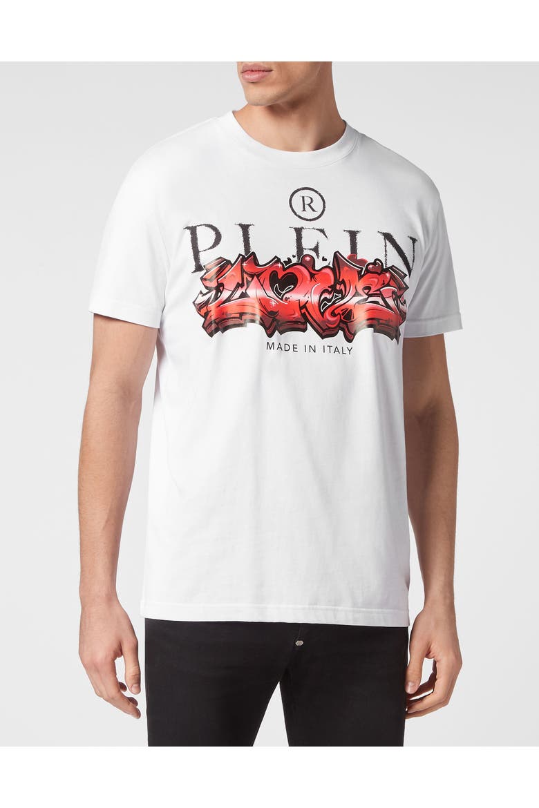 T-Shirt Round Neck Ss Pp Glass Men, Main, color, white
