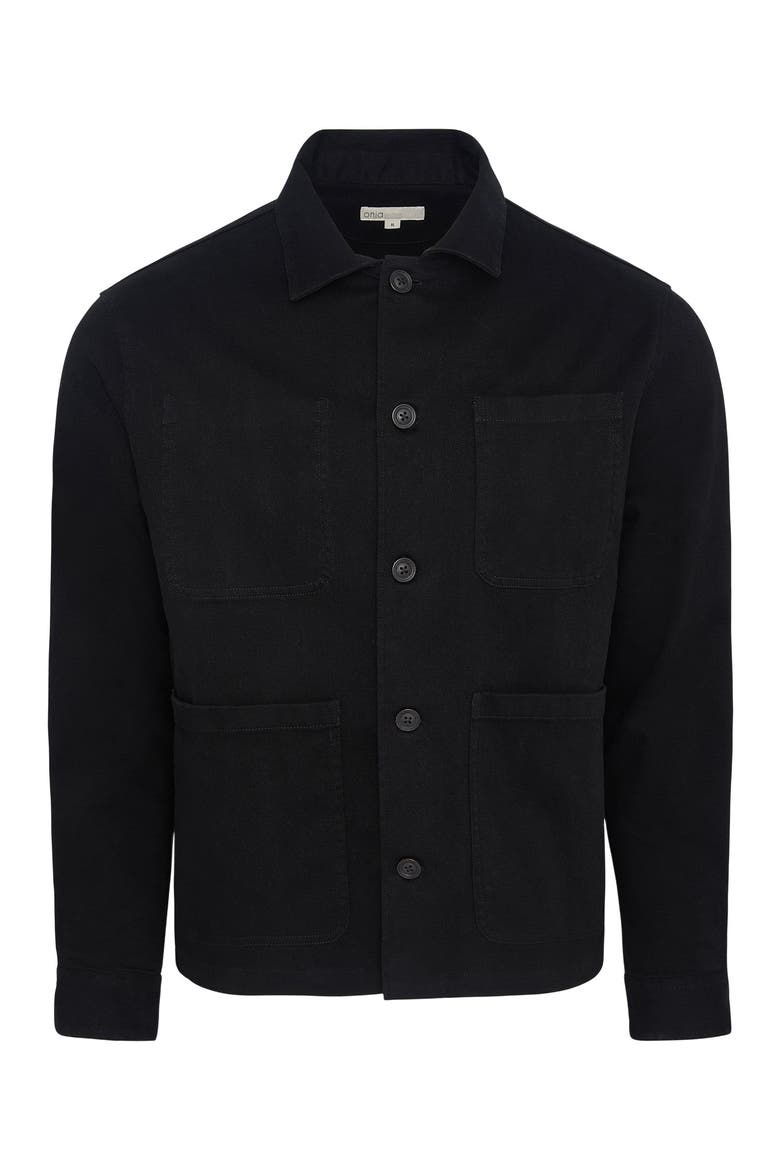 Twill Chore Jacket, Alternate, color, Black