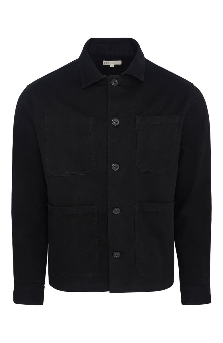 Onia Twill Chore Jacket, Alternate, color, Black