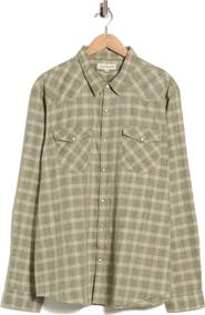 Lucky Brand Long Sleeve Plaid Western Shirt