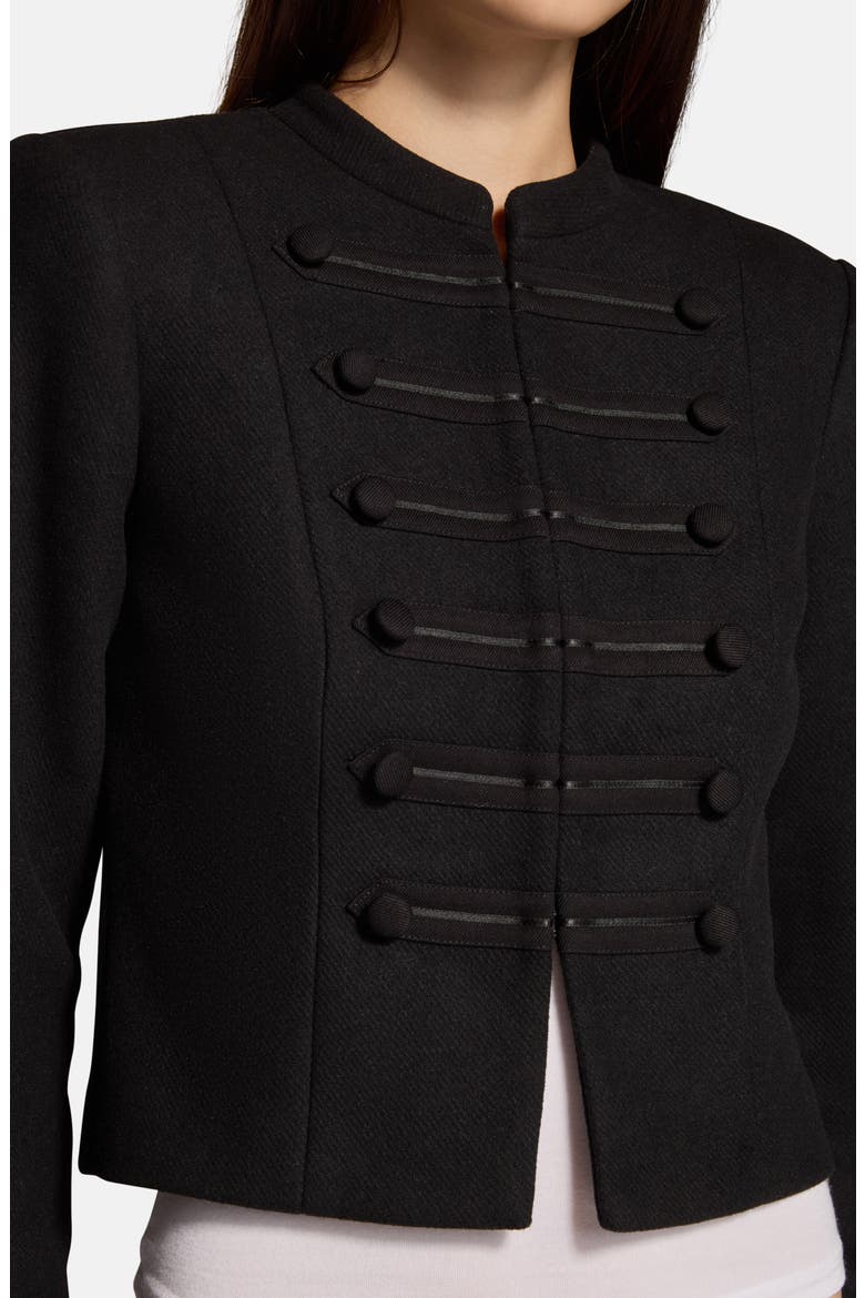 Ford Cropped Jacket, Alternate, color, BLACK
