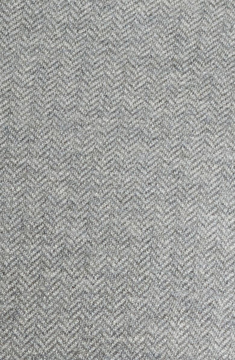 johnnie-O Rubin Herringbone Quarter Zip, Alternate, color, Charcoal