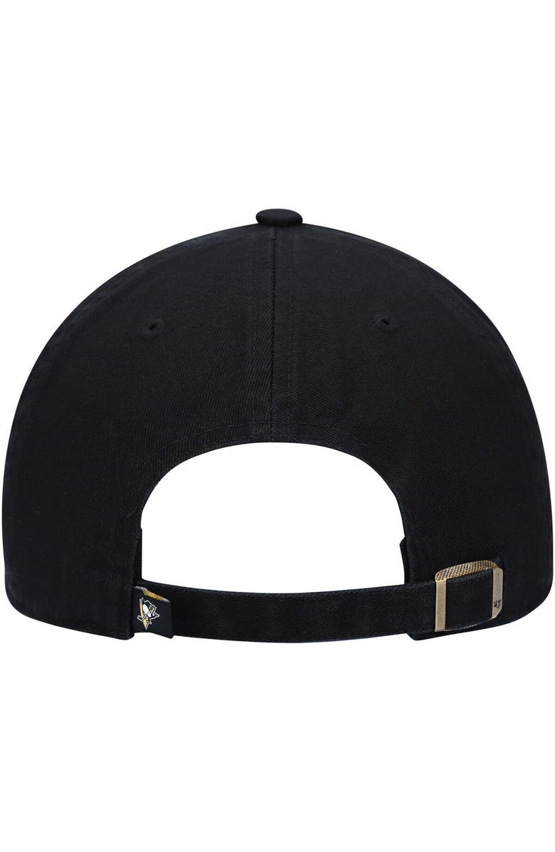 '47 Men's '47 Black Pittsburgh Penguins Logo Clean Up Adjustable Hat, Alternate, color, Black