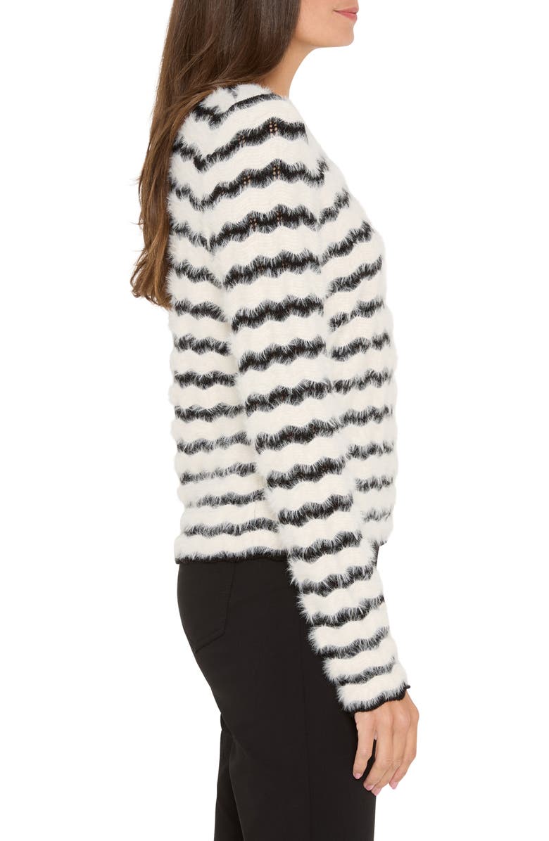 NIC+ZOE Cozy Waves Stripe Sweater, Alternate, color, Cream Multi