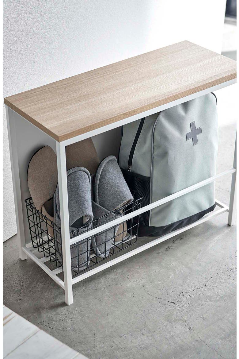 Entryway Storage Bench, Alternate, color, WHITE
