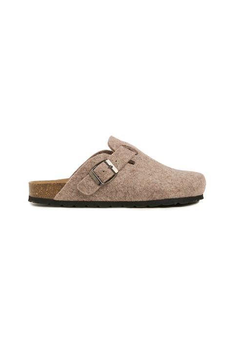 Felt Flatform Clogs